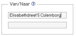 Correct ingevoerd adres